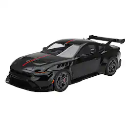 Ford Mustang GTD Shadow Black with Red Stripe 1/18 Model Car by Top Speed