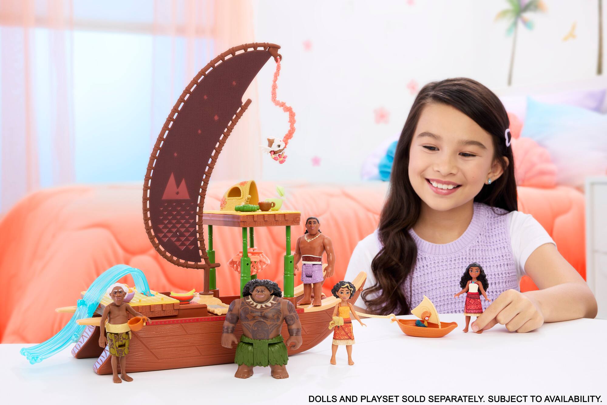 Dolls and playset are sold separately. They are subject to availability.