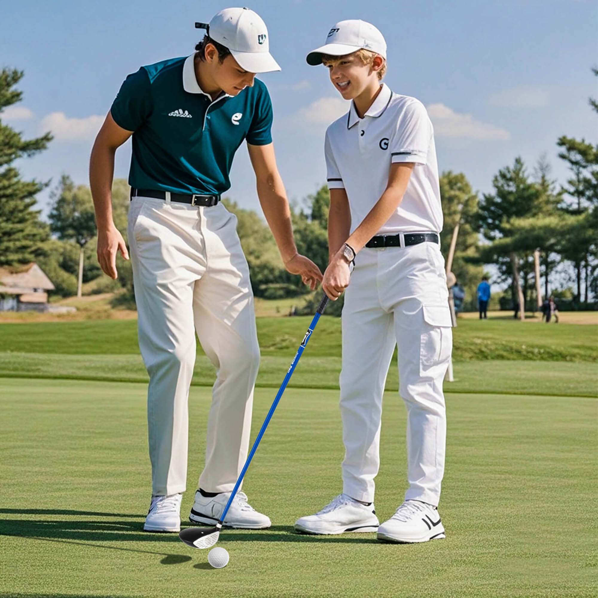 Alt View 1. Costway - Costway 165CC Junior #3 Fairway Wood for Kids with Fiberglass Shaft and Headcover Blue - Blue.