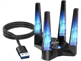WAVLINK - AX5400 USB WiFi 6E Adapter for Desktop PC, Tri-Band PC WiFi Adapter