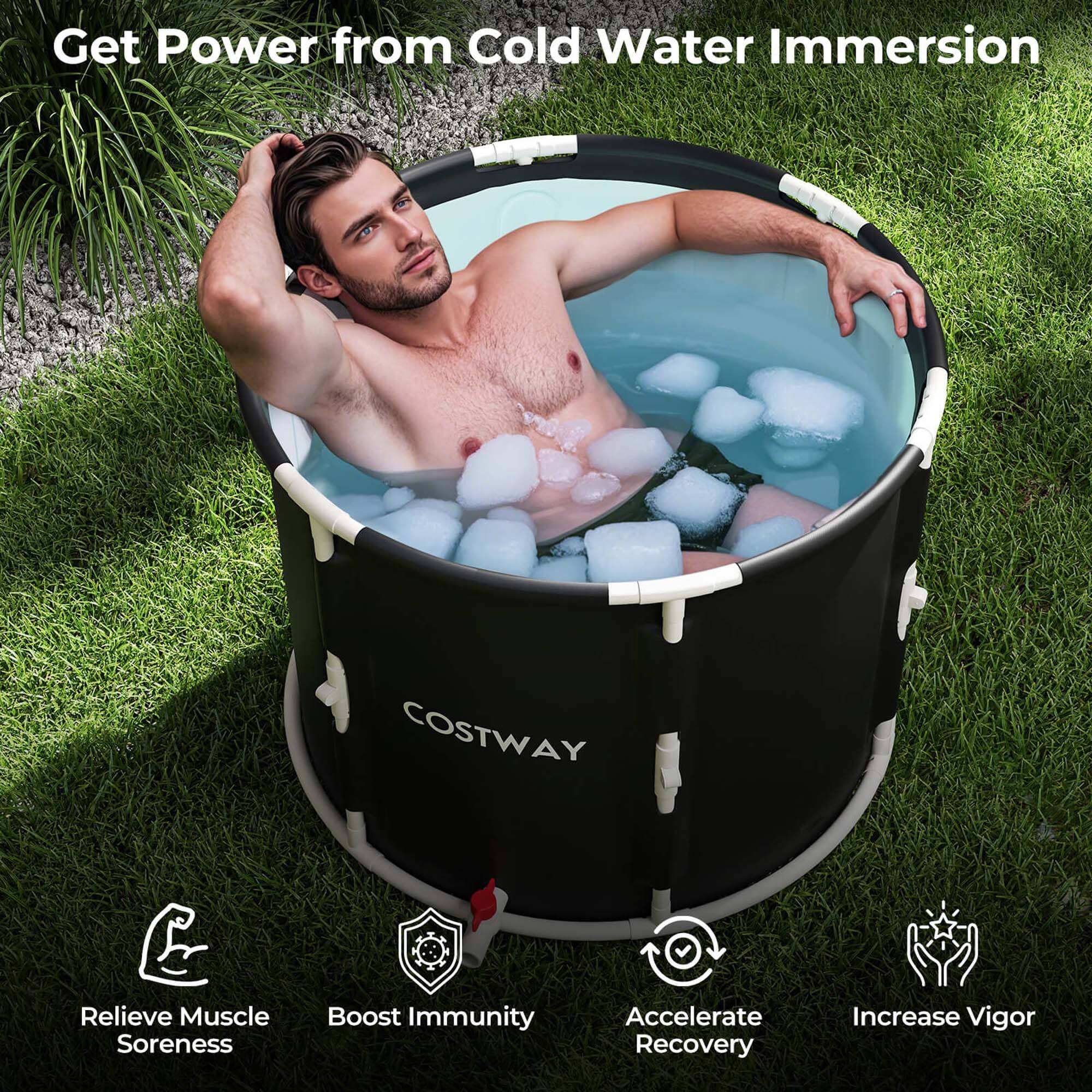 Get Power from Cold Water Immersion COSTWAY Relieve Muscle Soreness Boost Immunity Accelerate Recovery Increase Vigor