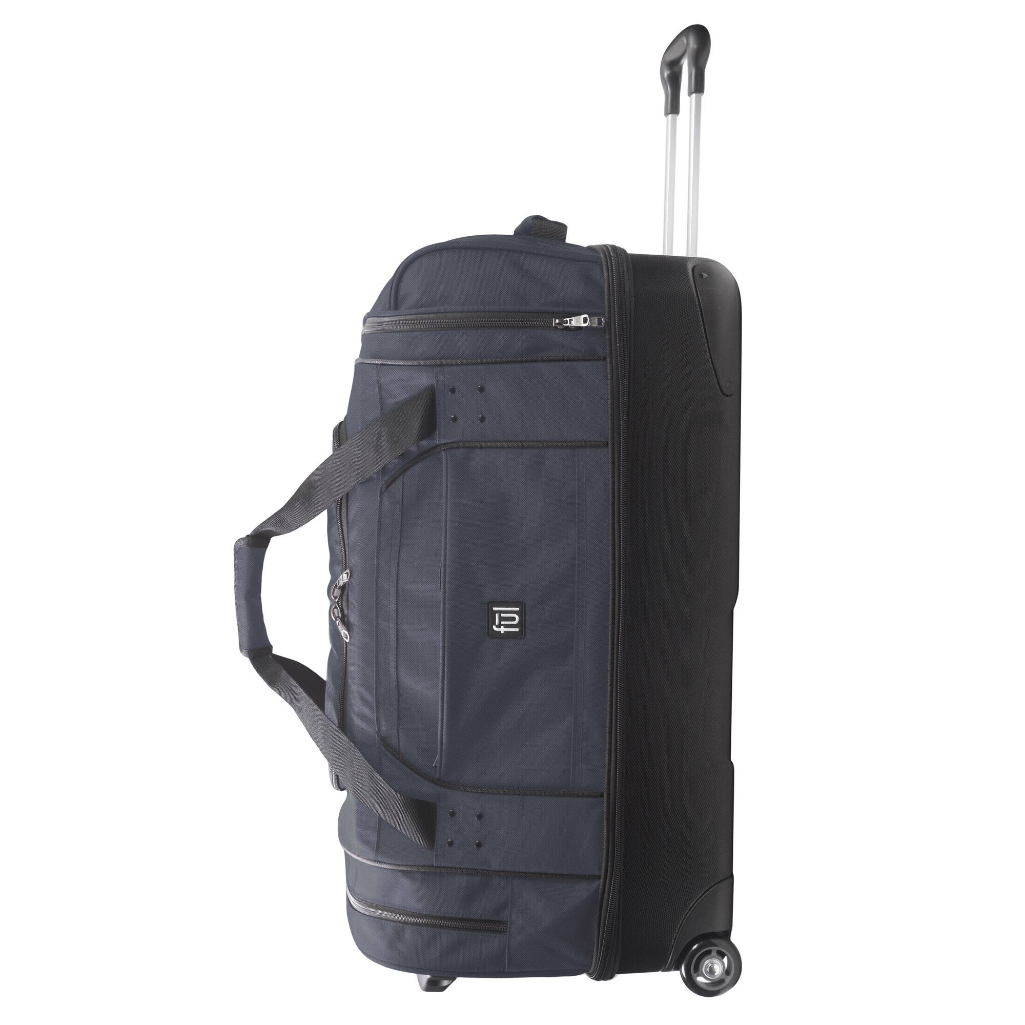 Left. Ful - Workhorse 30" Split Level Rolling Duffle Bag - NAVY.
