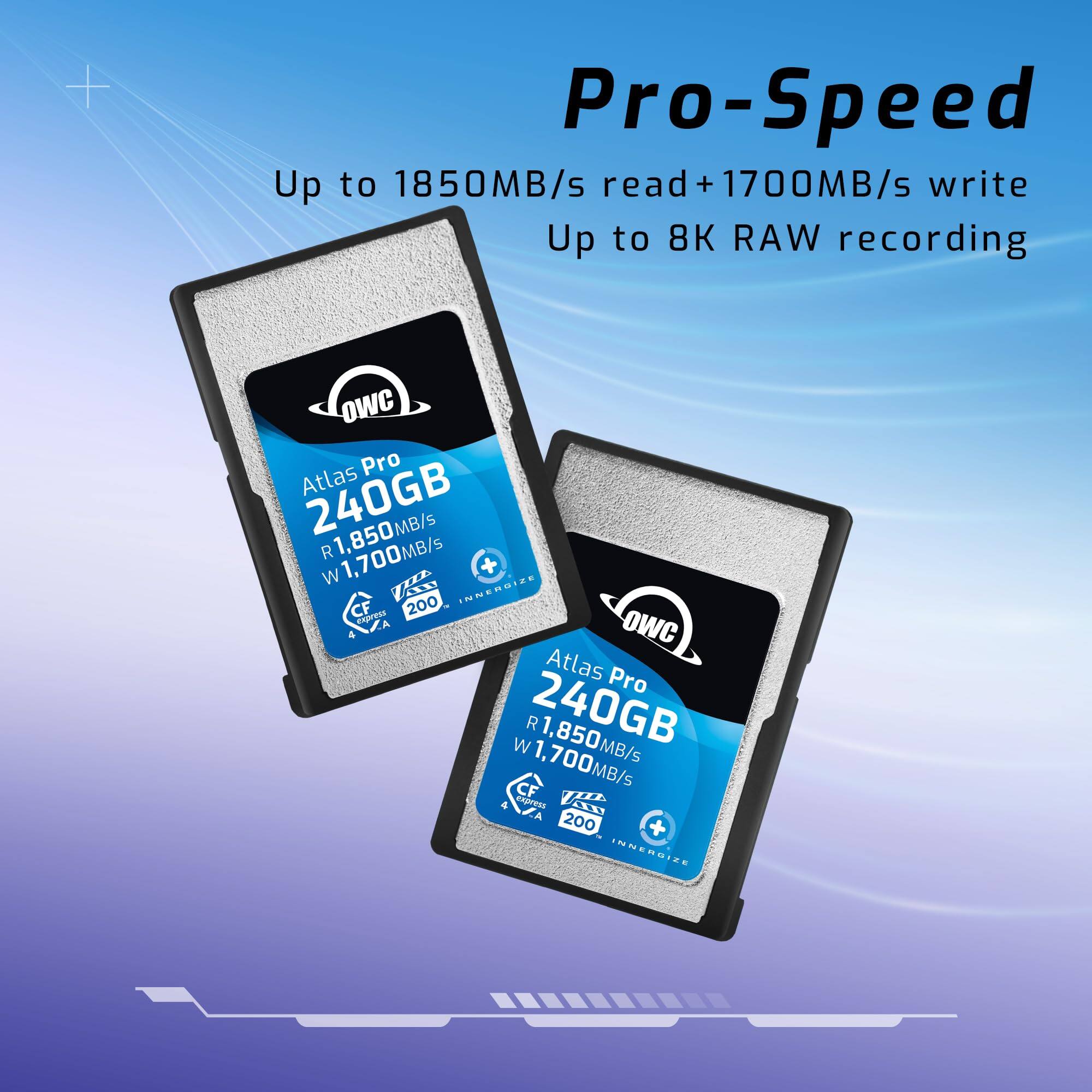 Alt View 1. OWC - OWC 240GB Atlas Pro High Performance Cfexpress 4.0 Type A Memory Card Professional Grade.