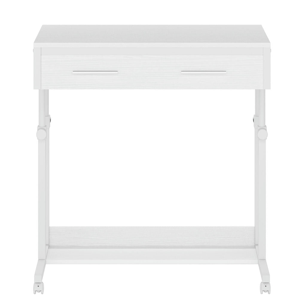 Back. Kadyn - Kadyn Sofa Side End Table, Height Adjustable Desk, Mobile Side Table Portable Desk with Drawers,White - White.