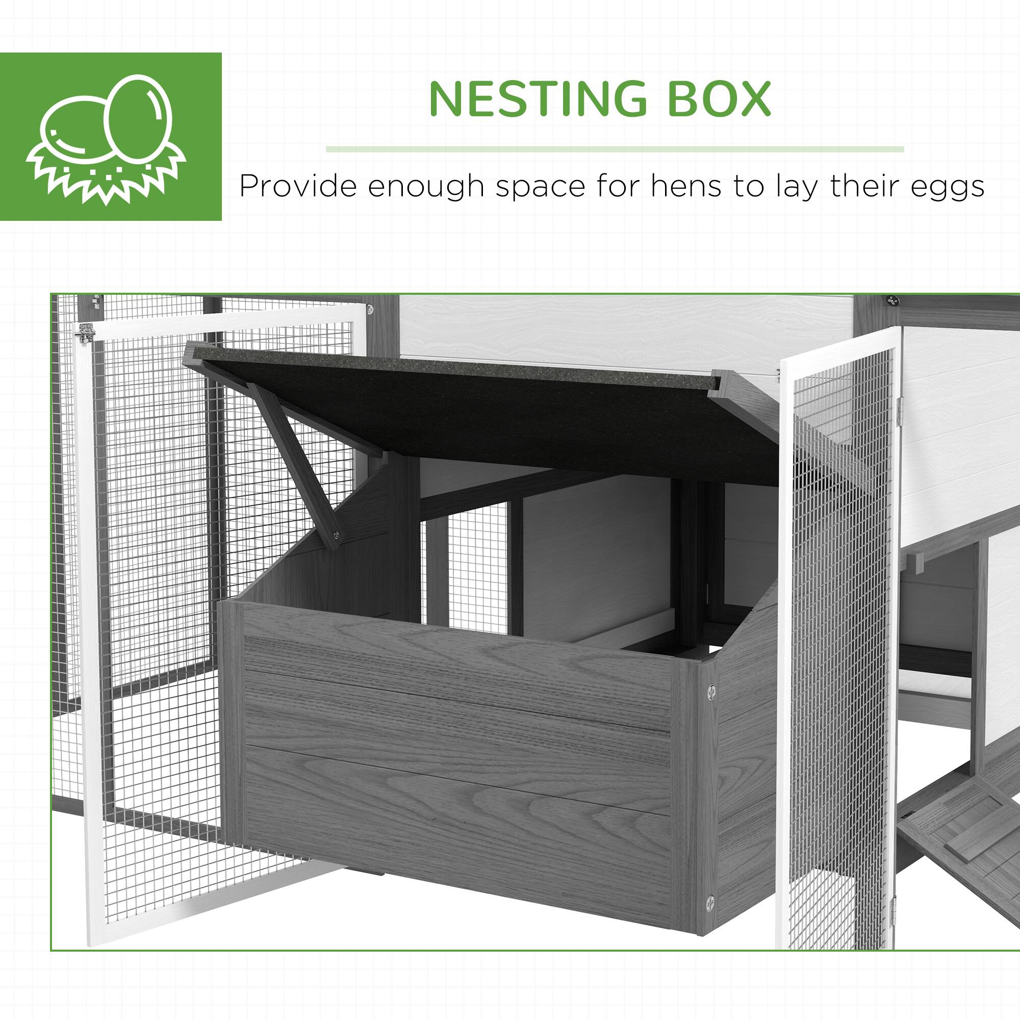 NESTING BOX  
Provide enough space for hens to lay their eggs