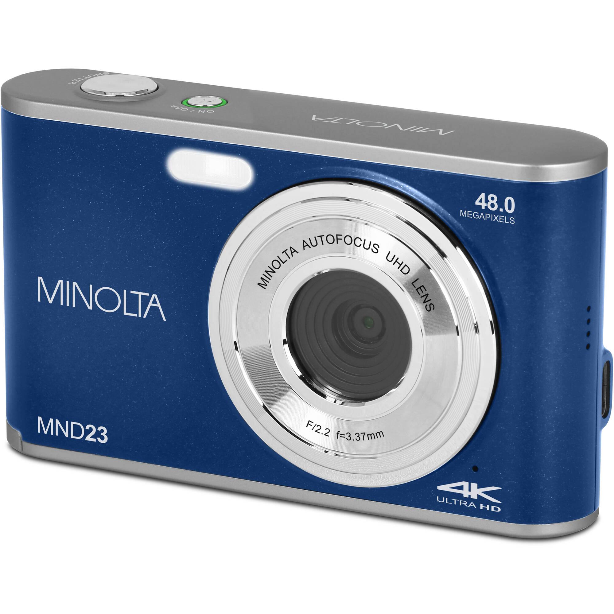 MINOLTA 48.0 MEGAPIXELS AUTOFOCUS UHD LENS .... MND23 F/2.2 f=3.37mm 4K ULTRA HD