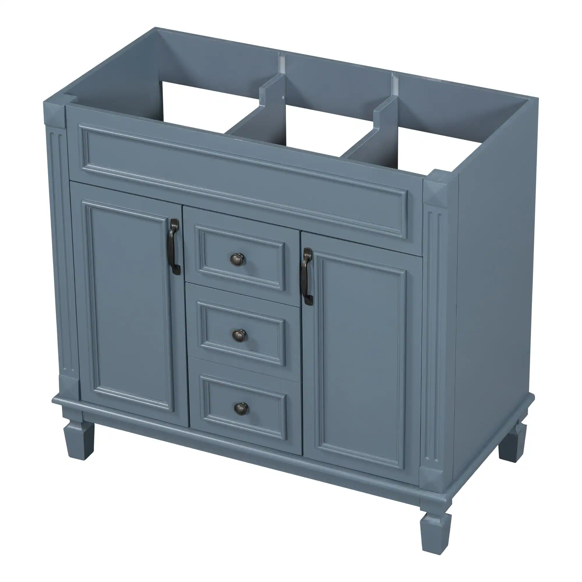 Alt View 8. Boyel Living - 36 Inch Modern Bathroom Vanity Cabinet Only with Soft Closing Doors and DrawersBlue - Blue.