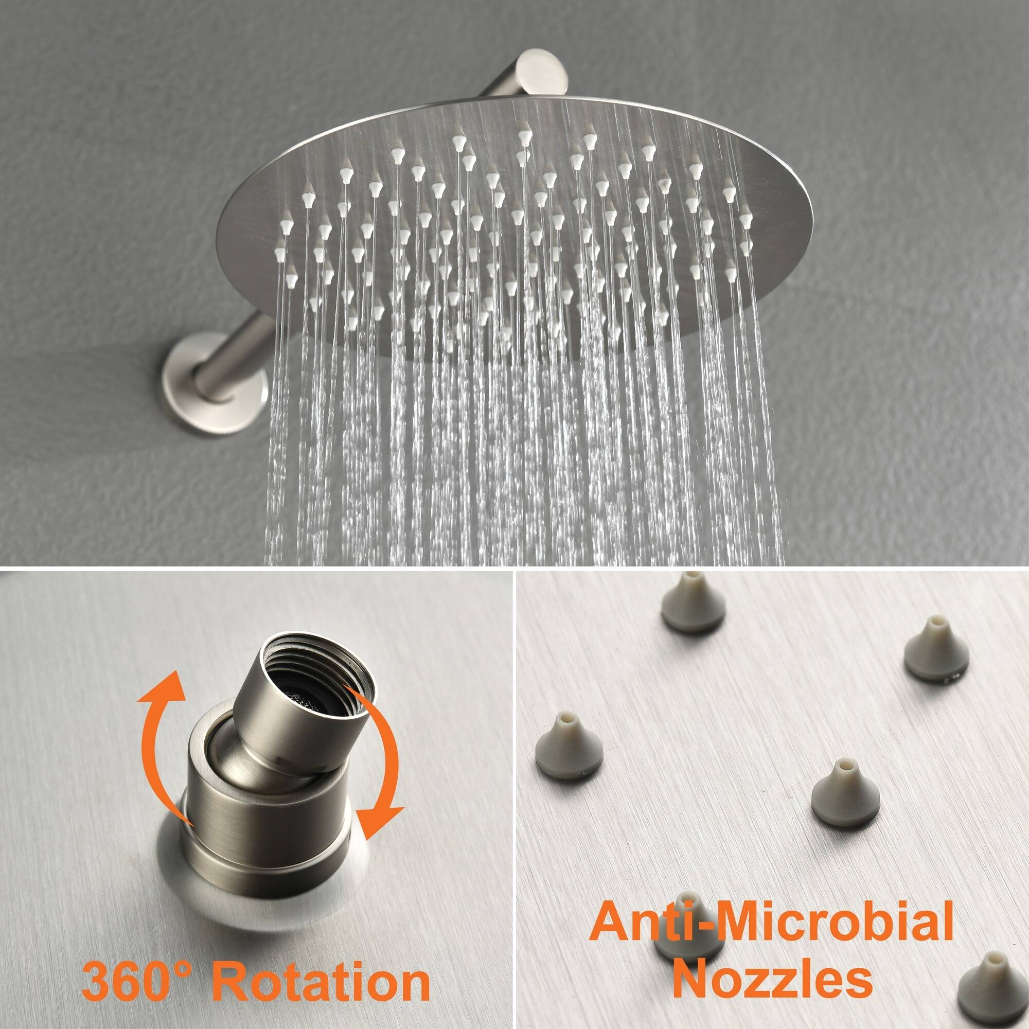 Anti-Microbial 360° Rotation Nozzles