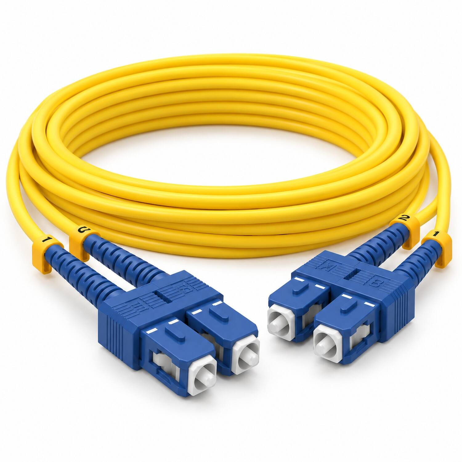 Angle. Sanoxy - 10m SC/SC Duplex 9/125 Single Mode Fiber Optic Cable - Multi.
