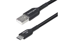 StarTech.com - StarTech 15ft USB-A to USB-C Charging Cable, 3A, USB 2.0, TPE Jacket - Black