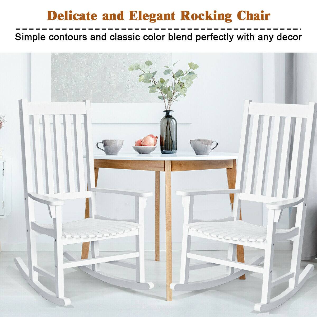 Delicate and Elegant Rocking Chair
Simple contours and classic color blend perfectly with any decor