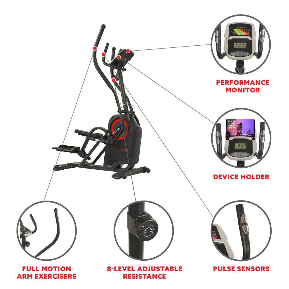 34 PERFORMANCE MONITOR 2 20 MIN CARDIO DEVICE HOLDER SR FULL MOTION ARM EXERCISERS 8-LEVEL ADJUSTABLE RESISTANCE PULSE SENSORS