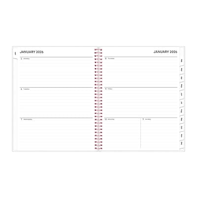 JANUARY 2026

JANUARY 2026

[Columns for each day of the week]

[Spaces for notes and tasks]

[Columns for each day of the week]

[Spaces for notes and tasks]