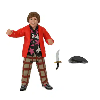 Front. Mezco Toyz - The Goonies 5 Points Action Figure | Chunk - Brown.
