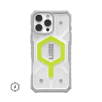 UAG - Pathfinder Clear Case with Magsafe for Apple iPhone 16 Pro Max - Active Neon - Front_Zoom