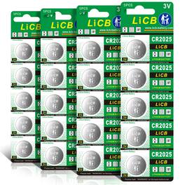 LiCB - CR2025 Batteries CR 2025 3V Lithium Button Battery Perfect for Key Fobs & Watches (20 Pack)