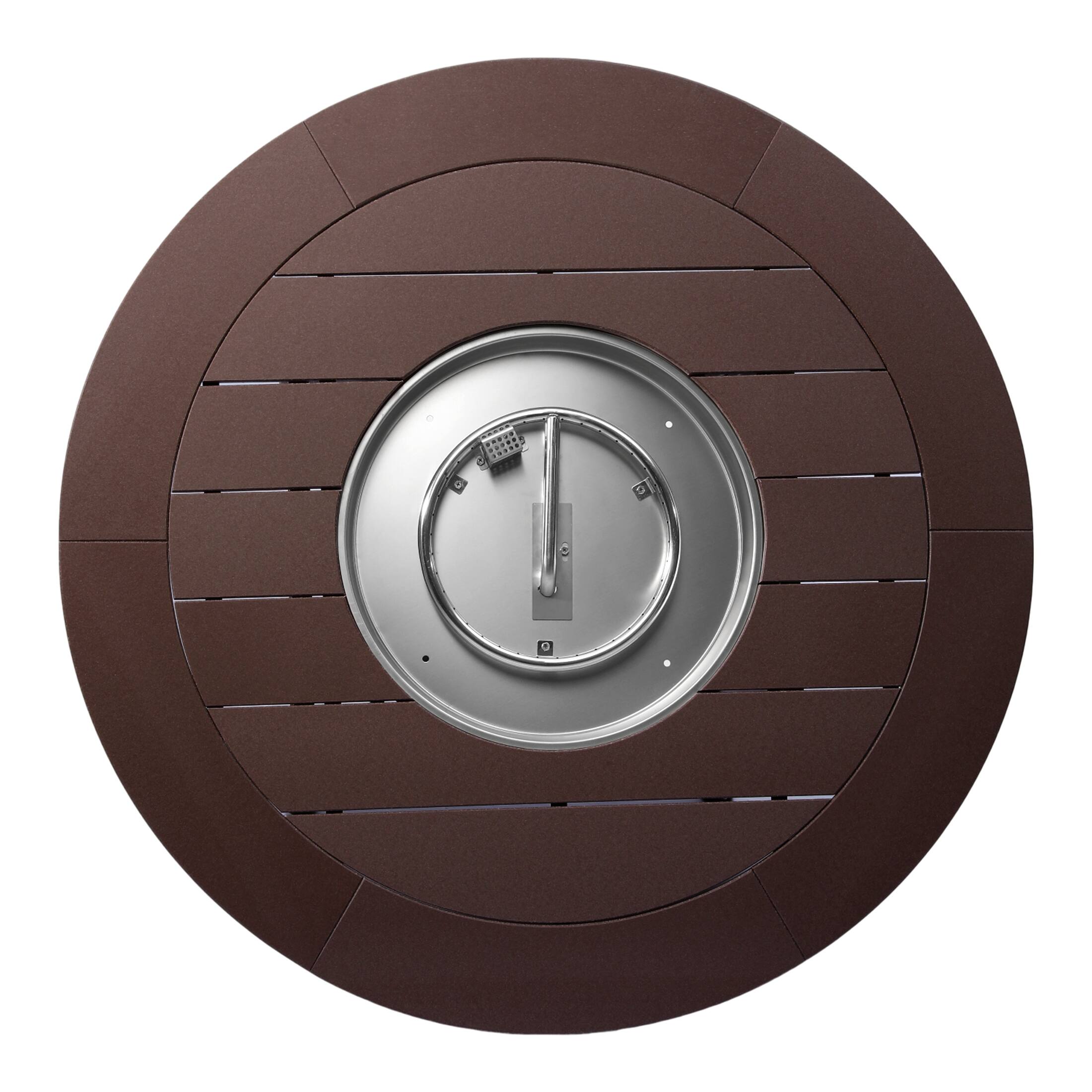 Alt View 2. WestinTrends - WestinTrends Helios 47" Modern Outdoor Patio Propane Gas Round Fire Pit Table - Dark Brown.