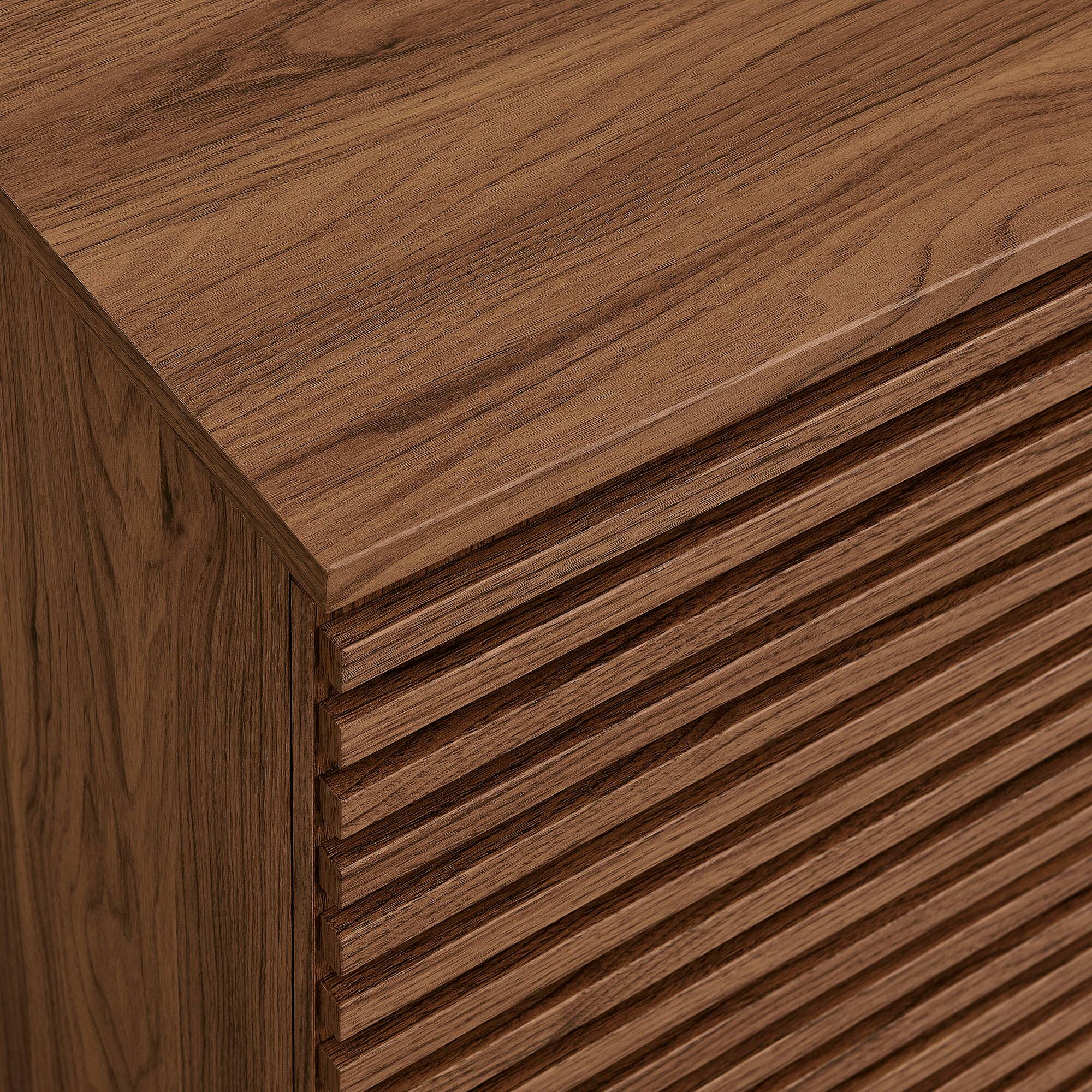 Alt View 5. Modway - Render 2-Door Fluted Accent Cabinet by Modway - Walnut.