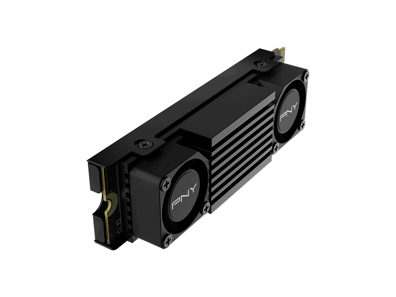 PNY - CS3150 1TB PCIe Gen5 NVMe SSD, Dual Fan Heatsink, 11500 MB/s Read, Microsoft DS Compatible