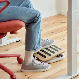 Branch Furniture - Adjustable Footrest – Ergonomic Comfort & Support for Healthier Posture at Any Desk - Woodgrain