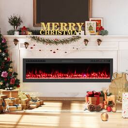 Boyel Living - Smart WiFi Electric Fireplace Wall Mounted and Recessed 750W 1500W Heater