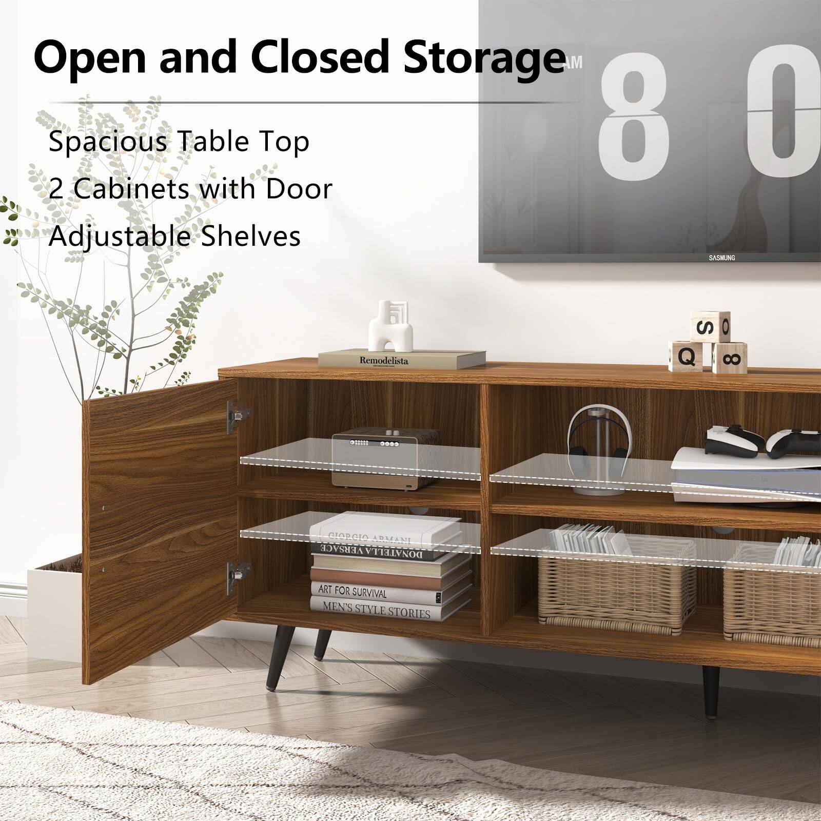 Open and Closed Storage  
Spacious Table Top  
2 Cabinets with Door  
Adjustable Shelves  

Remodelista  

SASUNG  

GIACOMO ARMANI  
VERSACE  
DONATELLA  

ART FOR SURVIVAL  
MENS STYLE STORIES