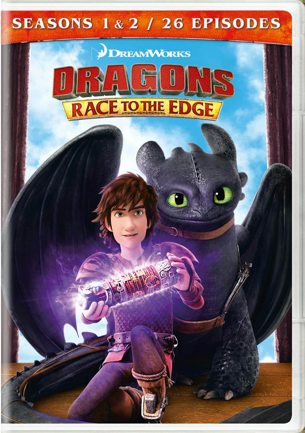 Front. Dragons: Race to the Edge - Seasons 1 & 2 (DVD Set) [DVD].