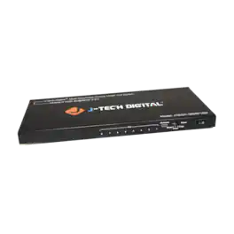 J-Tech Digital - 4K 60Hz 1x8 HDMI Splitter with MRO - Black