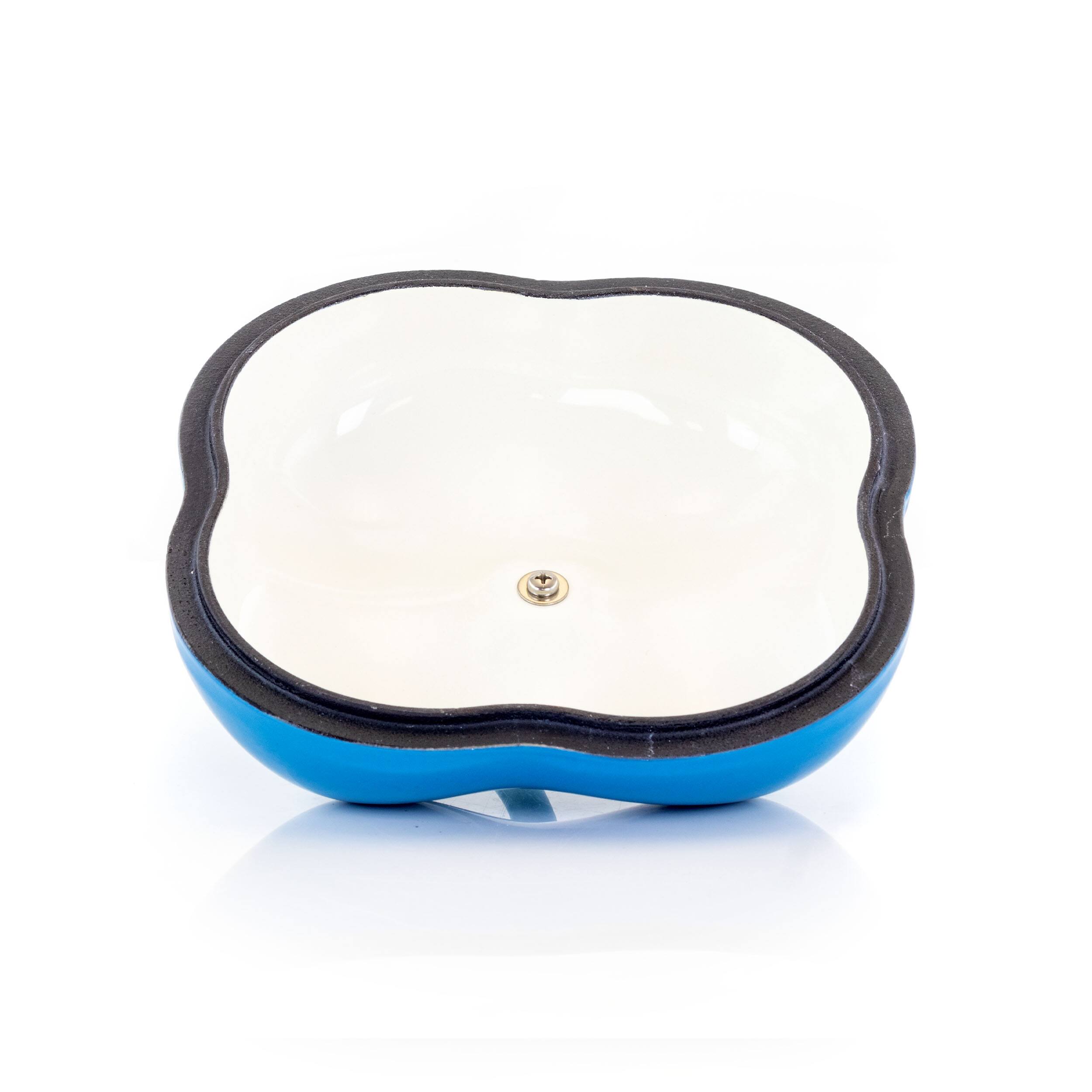 Alt View 7. MegaChef - MegaChef Pepper Shaped 3 Quart Enameled Cast Iron Casserole in Blue - Blue.