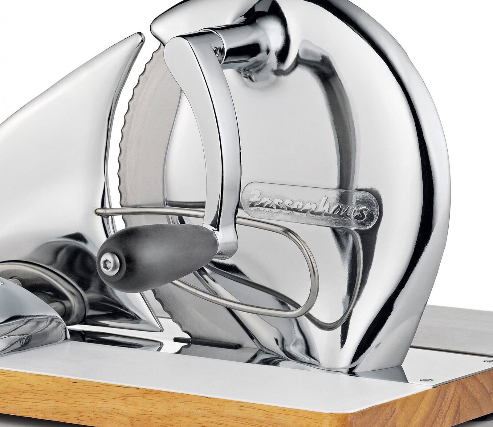 Alt View 5. Zassenhaus - Vintage Bread Slicer, Hand Crank Home Bread Slicer - Chrome.