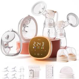 NCVI - Electric Breast Pump, 2-in-1 Wearable & Bottle Cups, 4 Modes 9 Levels - White