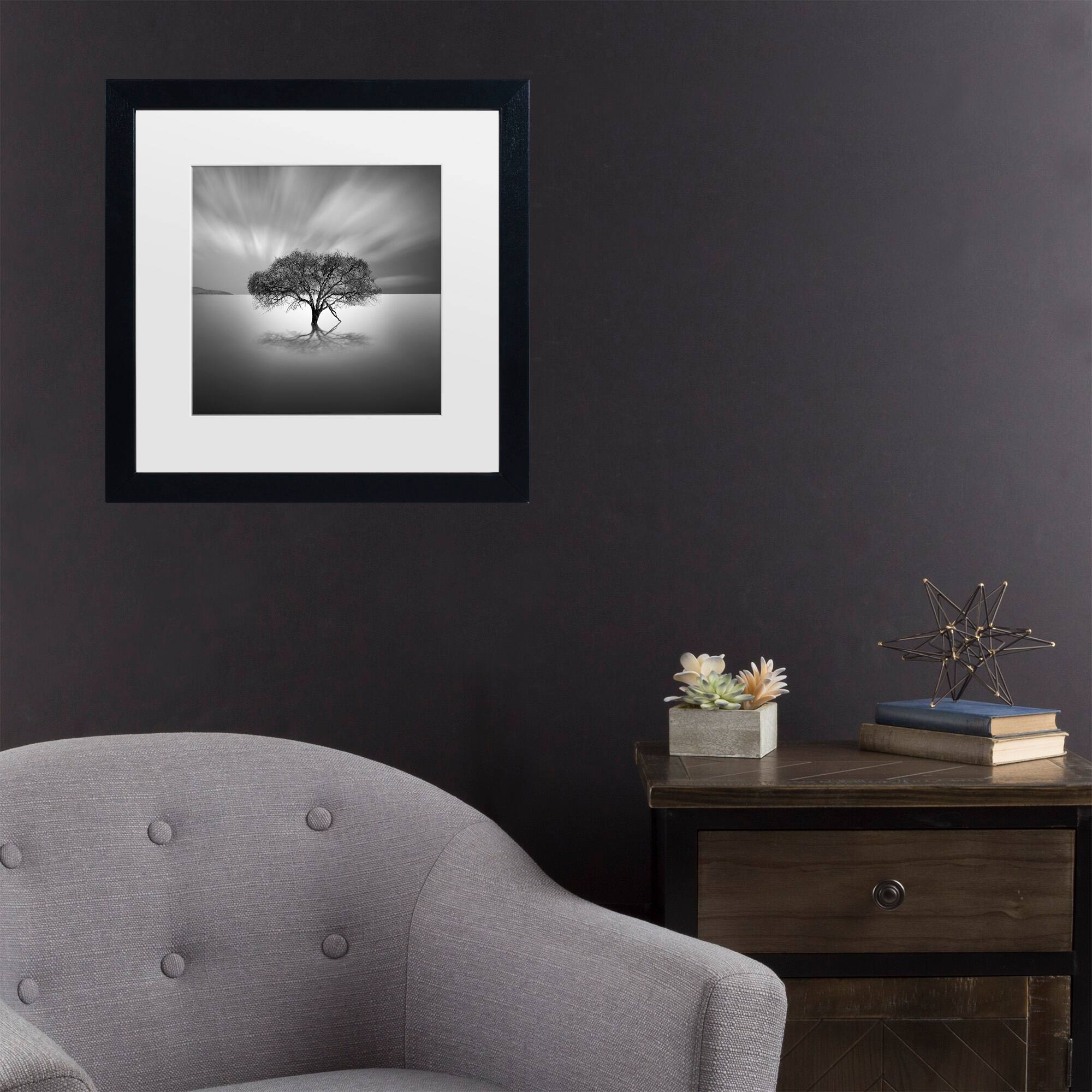 Angle. Trademark Fine Art - Moises Levy 'Water Tree VIII' Matted Framed Art - Multicolor.