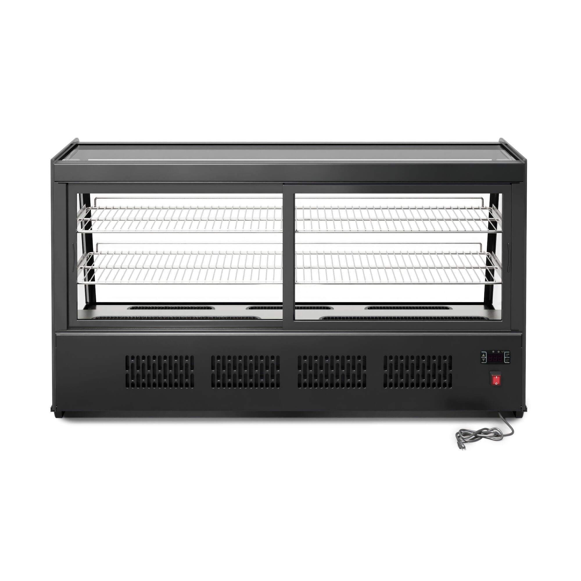 Alt View 4. Koolmore - 48 in. Countertop Bakery Display Refrigerator in Black, 7 cu. ft. (CDC-7C-BK) - Black.