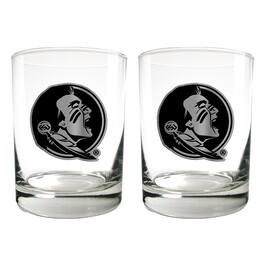 Great American Products - Florida State Seminoles 15oz. Legacy Rocks Glass Set - Multicolor