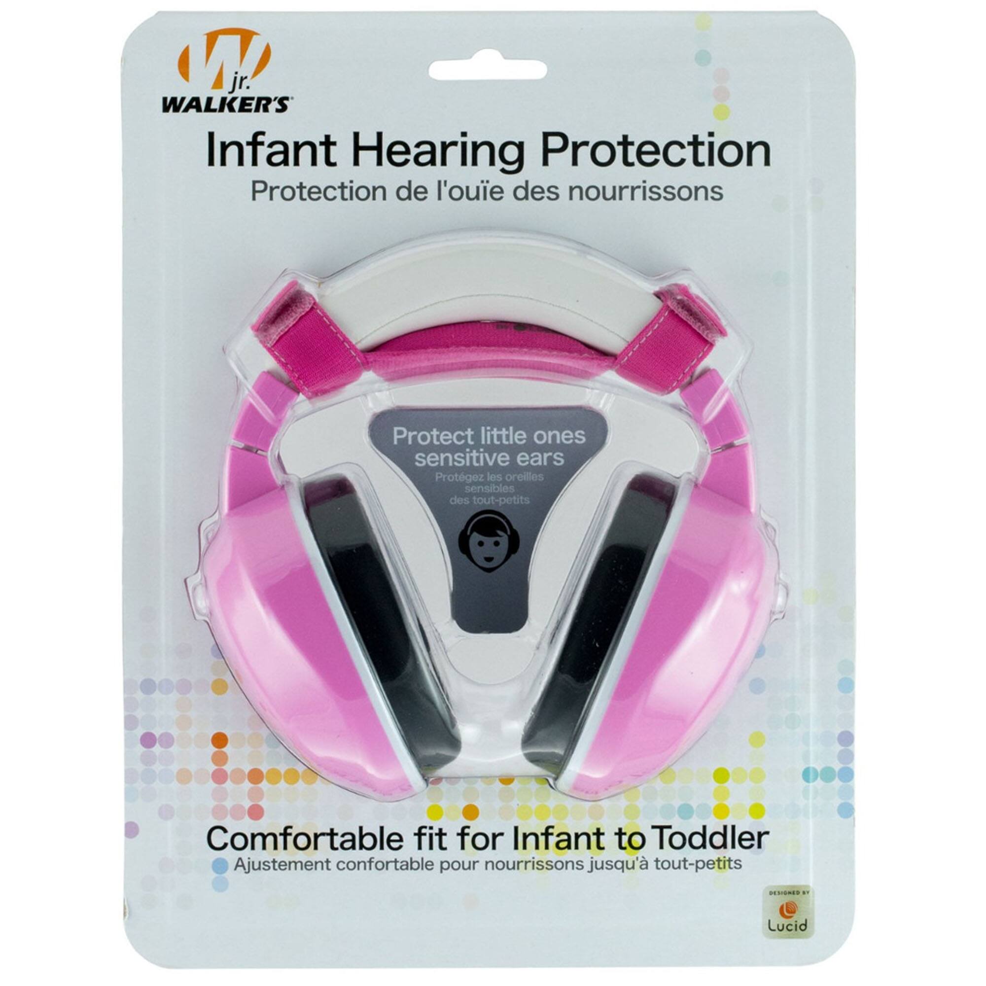Mr. WALKER'S Infant Hearing Protection  
Protection de l'oreille des nourrissons  

Protect little ones sensitive ears  
Protégez les oreilles sensibles des tout-petits  

Comfortable fit for Infant to Toddler  
Ajustement confortable pour nourrissons jusqu'aux tout-petits  

DESIGNED BY  
Lucid