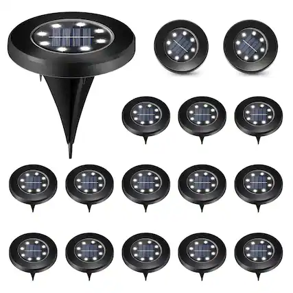Front. Oumilen - 16 Pack Solar Ground Lights,Cool White.
