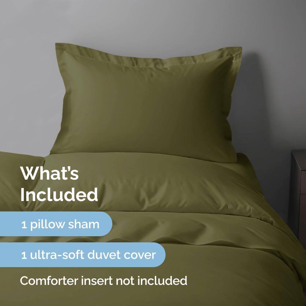 What's Included  
1 pillow sham  
1 ultra-soft duvet cover  
Comforter insert not included