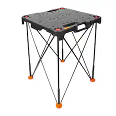 Front. WORX - Sidekick Portable Work Table - Black.