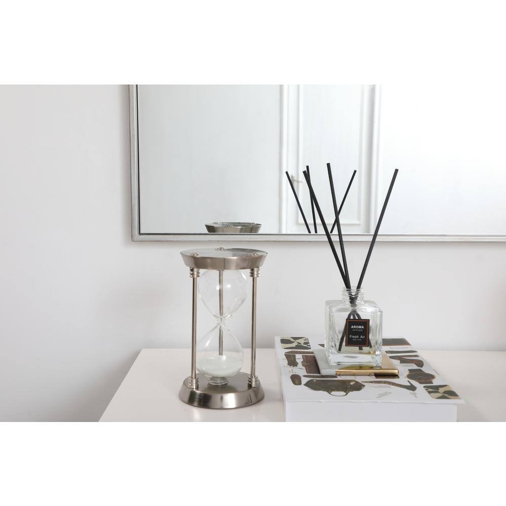 Alt View 4. Elegant Decor - Metal frame square mirror 36 inch in silver - Silver.
