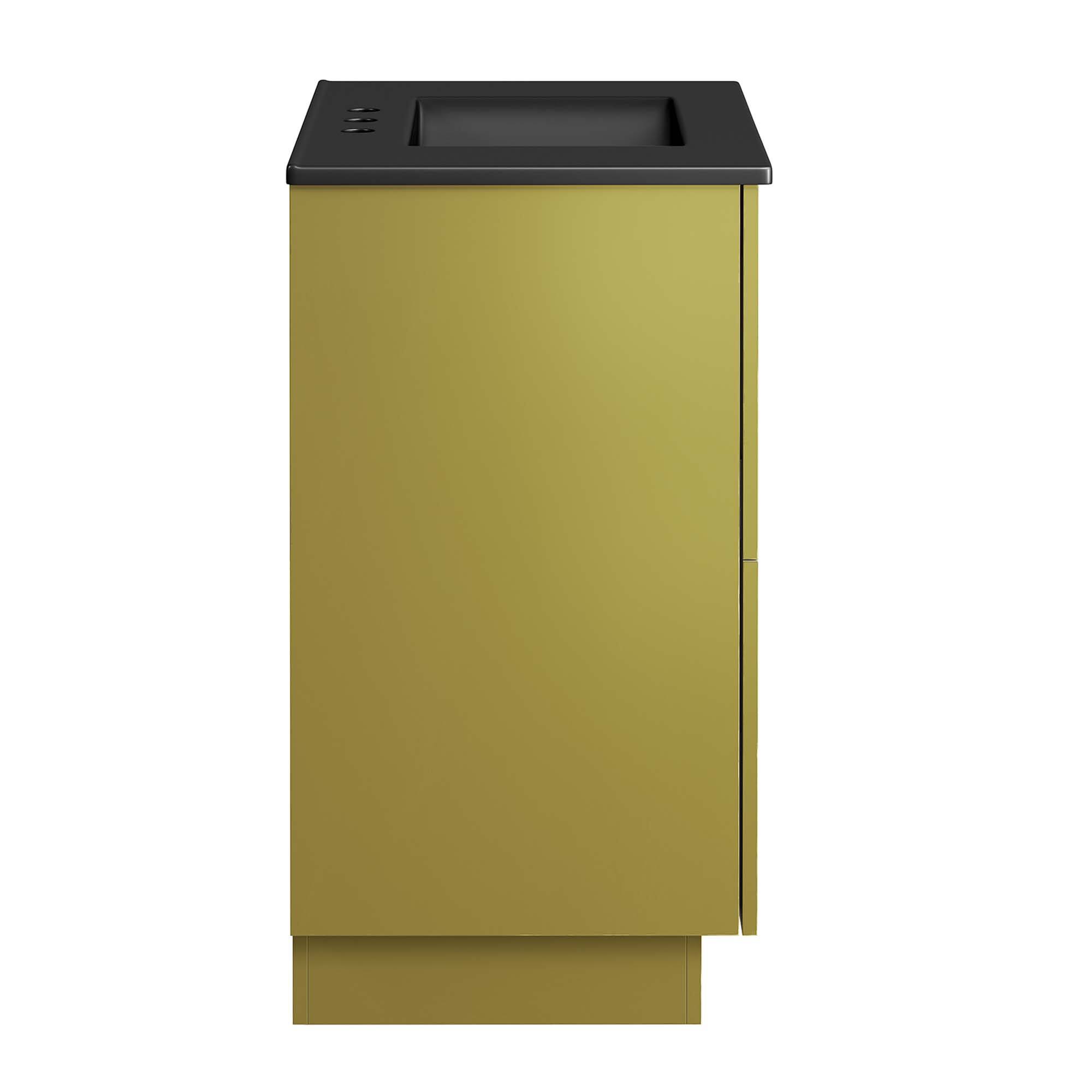 Alt View 2. Modway - Quantum Bathroom Vanity Basin Included by Modway - Black Gold.