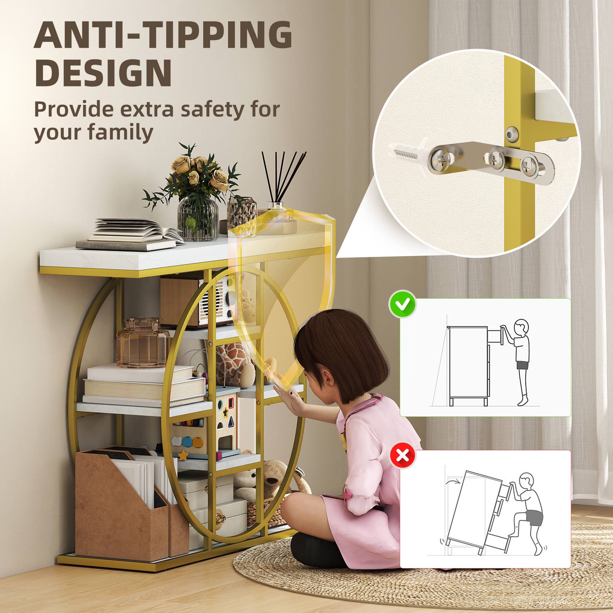 ANTI-TIPPING DESIGN  
Provide extra safety for your family