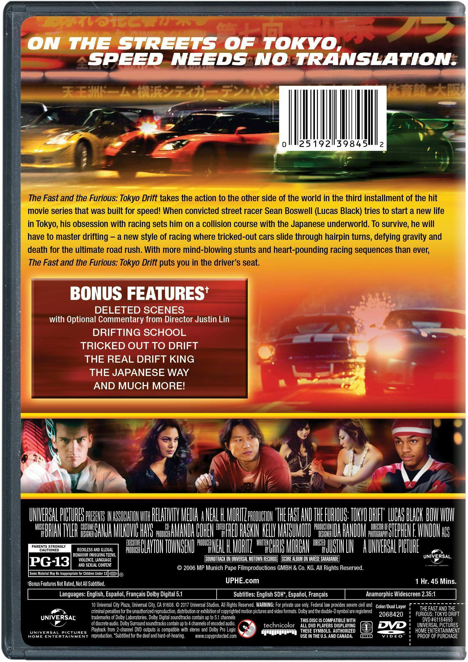 Angle. The Fast and the Furious: Tokyo Drift [DVD].