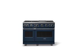 Viking - 48"W. 7.3 Cu. Ft. Freestanding Sealed 6 Burner Gas Range/Griddle - Slate Blue - Slate Blue
