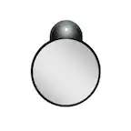 Front. Zadro - LED Lighted Compact Mirror with 15X Magnification & Suction Cups - Black.