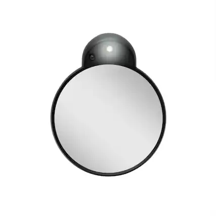 Front. Zadro - LED Lighted Compact Mirror with 15X Magnification & Suction Cups - Black.