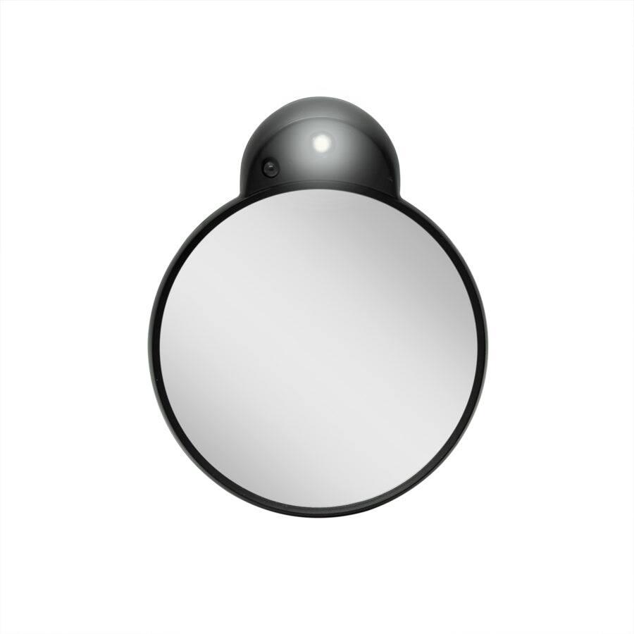 Front. Zadro - LED Lighted Compact Mirror with 15X Magnification & Suction Cups - Black.