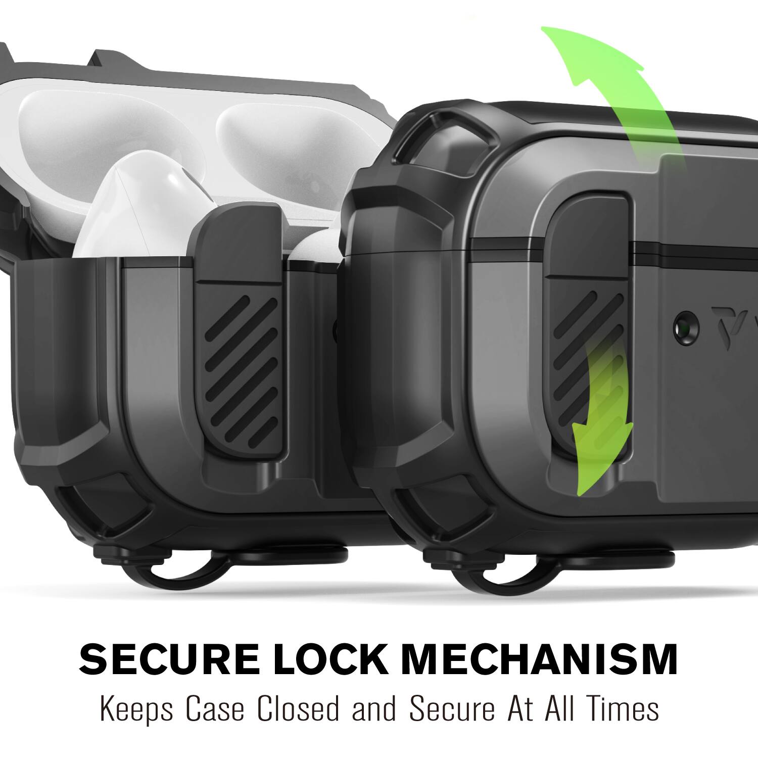 SECURE LOCK MECHANISM
Keeps Case Closed and Secure At All Times