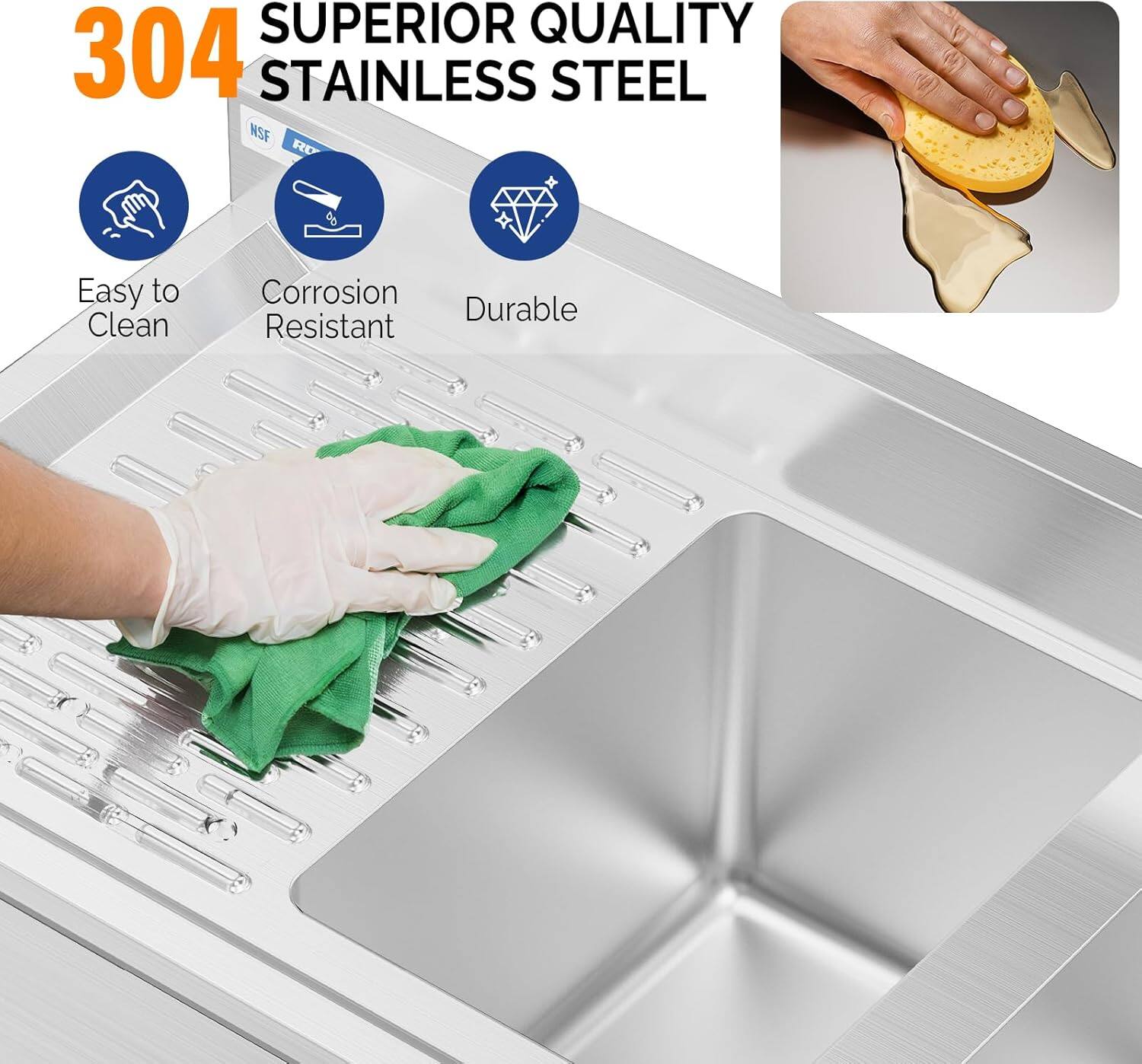 SUPERIOR QUALITY 304 STAINLESS STEEL NSF RO

- Easy to Clean
- Corrosion Resistant
- Durable