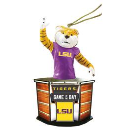 Santa's Workshop - LSU Tigers 4" Game of the Day Ornament - Yellow