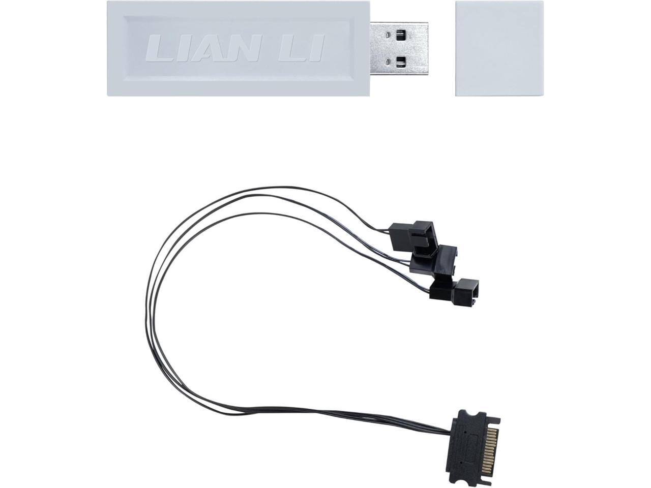 Alt View 4. Lian Li - Lian Li 12RSLLCD1W3W Uni Fan SL 2.4GHz Wireless 1.6 LCD RGB Reverse Blade - White.